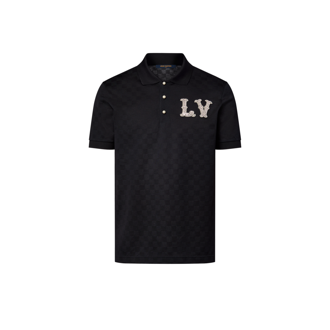 Cotton Pique Polo With Embroidered LV Patch Ready to Wear LOUIS VUITTON